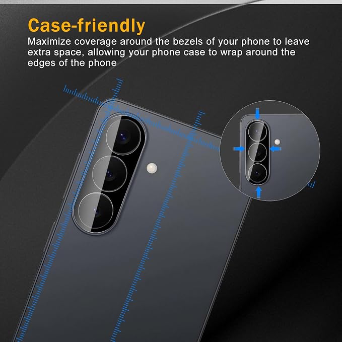 3 Pack Camera Lens Protector for Samsung Galaxy S26/S26 Plus | Tempered Glass,Anti-Fingerprint,9H Hardness,Scratch Resistant,Easy to Install,Bubble Free,HD Clarity - Image 3