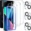 TZGZT 3 Pack Screen Protector for iPhone 13, Tempered Glass, Case Friendly | 9H+ Hardness, Military Grade Shatterproof, Anti-Scratch, HD, Easy Installation, Bubble Free, Include Camera Lens Protectors by Unknown