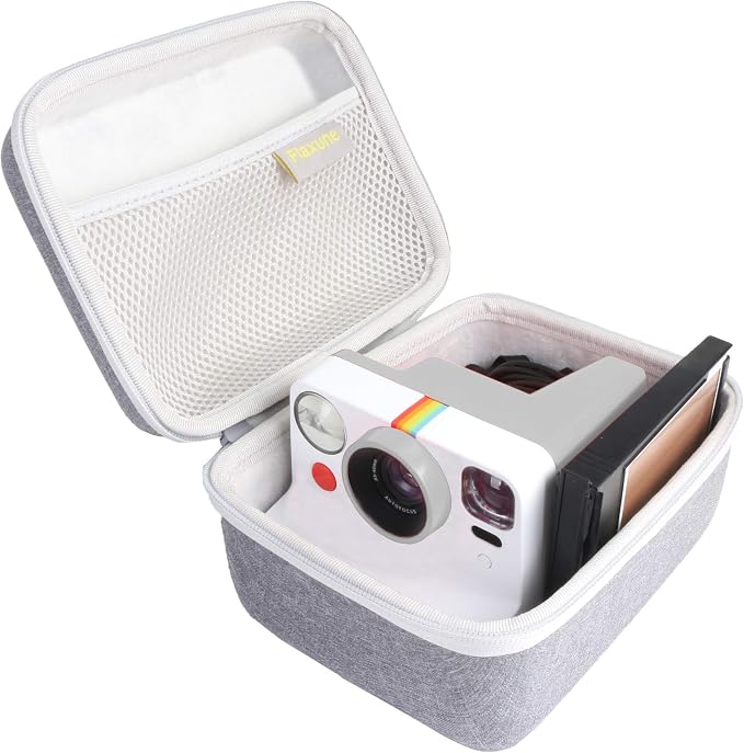 Hard Travel Case for Polaroid Now+ 3rd/Now 3rd/Gen 2 Now Camera | Compatible with Polaroid Now+ 2nd/Originals I-Type Instant Film Camera, Carrying Case, Travel Storage Bag, Mesh Pocket by Flaxune