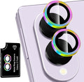for Samsung Galaxy Z Fold 8 Camera Lens Protector, Individual Metal Ring Tempered Glass Lens Cover, [Strong Adsorption] Scratch Resistant Ultra-Thin HD Clear Lens Cover, 1 Set-Colorful by Btscase