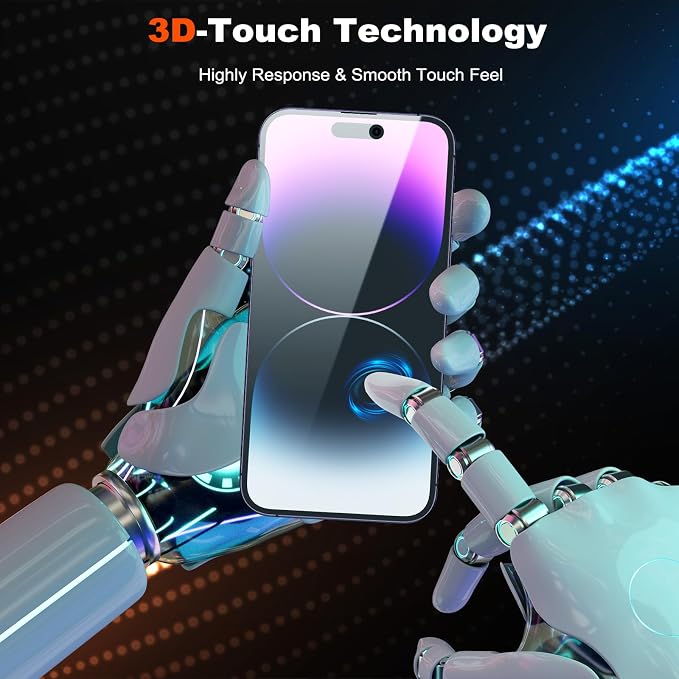 YMHML 2 Pack for iPhone 14 Pro Max Privacy Screen Protector, Upgrade Anti Spy Tempered Glass Privacy Screen for iPhone 14 Pro Max (6.7 Inch), Scratch Resistant Case Friendly - Image 5