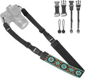 Adjustable Camera Neck Strap, Vintage Embroidered Shoulder & Crossbody Camera Strap with 4 Connection Ways, Anti-Slip Camera Strap for DSLR, Mirrorless & Camcorder, Travel & Outdoor Photography Gear by YFWE