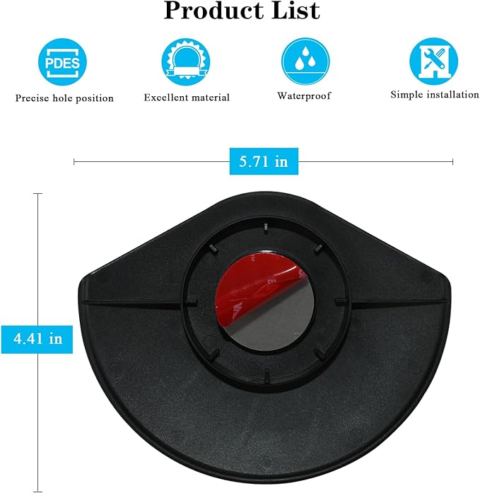 Sun Rain Shade Camera Cover Compatible with Ring Outdoor Cam Plus | Weatherproof Camera Protective Shield for Resistant UV, Anti Glare,Easy to Install,Black - Image 7