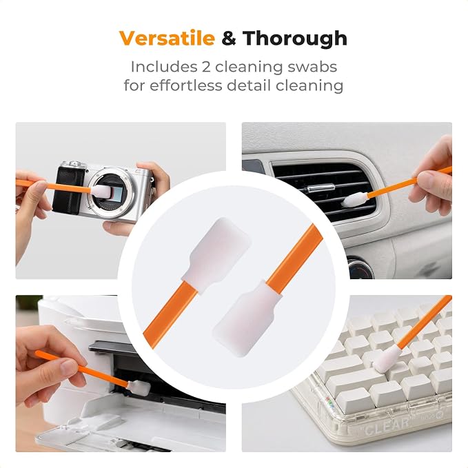 K&F CONCEPT 6-in-1 Keyboard Cleaning Brush Kit for Camera, Lens, PC,Black | Soft Bristles, Easy to Clean, Includes 4 Brush Sizes for Precise, Scratch-Safe Cleaning of Various Devices,MK11 - Image 8