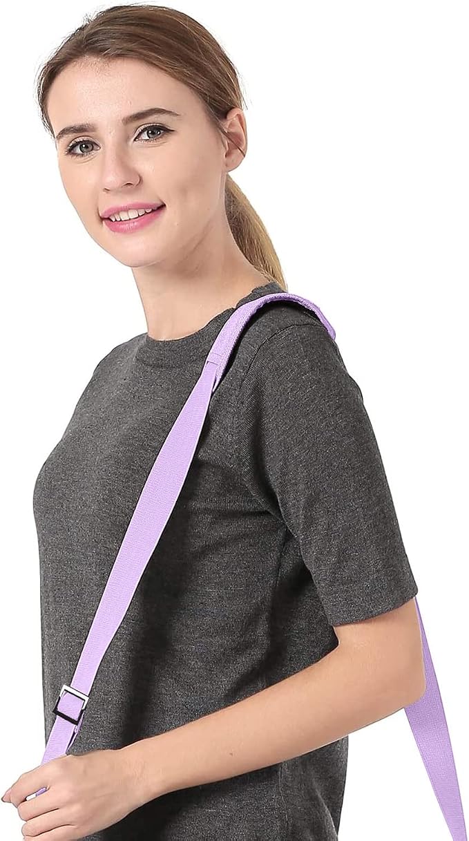 MOSISO 56 inch Shoulder Strap, Adjustable Soft Universal Non-Slip Strap | Thick Replacement Strap, Fit Padded with Metal Swivel Hooks for Laptop Shoulder Bag/Laptop Messenger Bag, Purple - Image 2