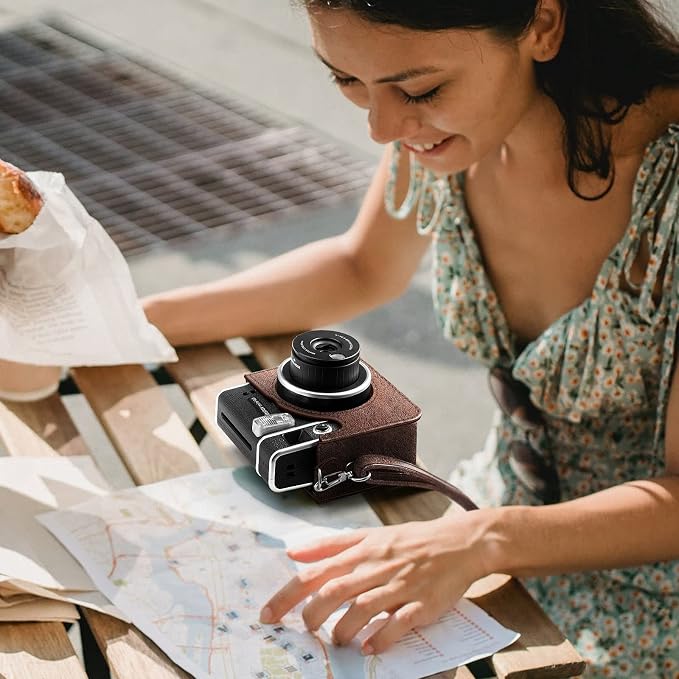 FINTIE Protective Case for Fujifilm Instax Mini 40 Camera | Camera Travel Bag, Adjustable Shoulder Strap, Snap Closure, Removable Front Cover, Daily Protection, Vegan Leather - Image 6