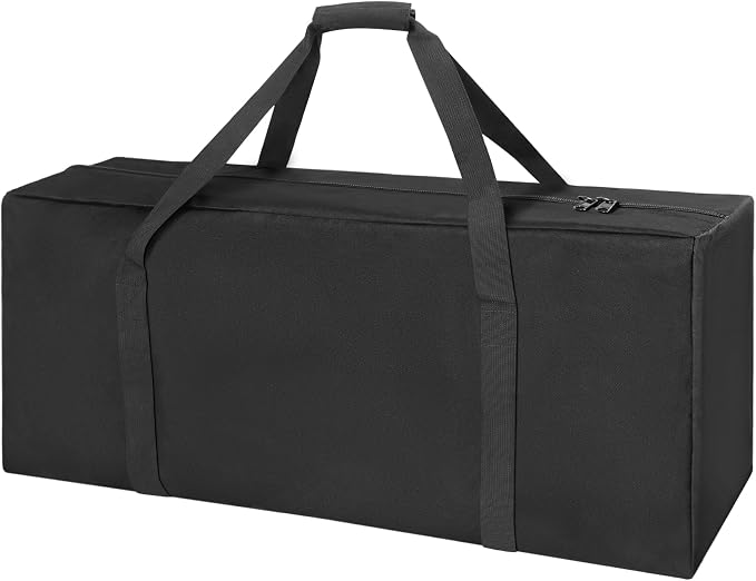 COOLBEBE 32" Sports Duffle Bag - 73L Large Travel Duffel Luggage Bag | Upgrade 2-way Lockable Zippers, Sturdy & Water Resistant for Camping Moving Sports Equipment, Black by COOLBEBE