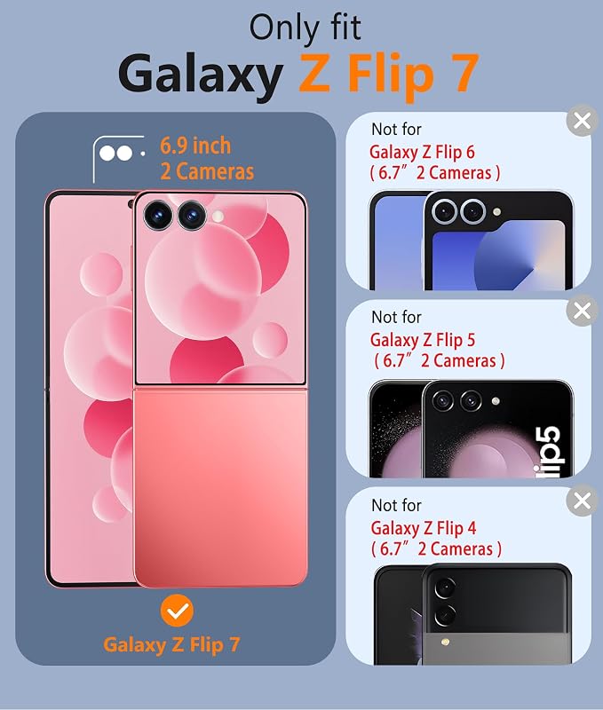 FNTCASE for Samsung Galaxy Z Flip 7 Case, Fit for Magsafe, Screen Protector | Translucent Matte, 18FT Military Grade Drop Protection, Shockproof Protective Phone Cover, Light Pink - Image 2