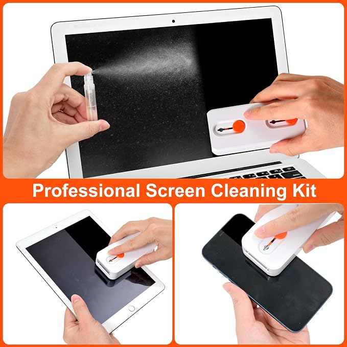 Keyboard Cleaner Laptop Cleaning Kit, Keyboard Cleaning Kit with Retractable Keyboard Brush and Multi-Function Cleaning Pen for MacBook iPad iPhone, Tablet, PC, Camera Lens, Phone, PC Monitor - Image 5