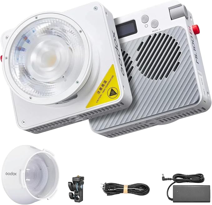 Godox ML100Bi Bi-Color LED Video Light, 120W 34300Lux@1M CRI 97+ TLCI 98+ 2800K-6500K, 11 FX Effects Photography Light, Portable LED Continuous Light by GODOX