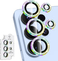 for Samsung Galaxy S26 Ultra Camera Lens Protector, Individual Metal Ring Tempered Glass Lens Cover, [Strong Adsorption] Scratch Resistant Ultra-Thin HD Clear Lens Cover,1 SetColorful Diamond by Btscase