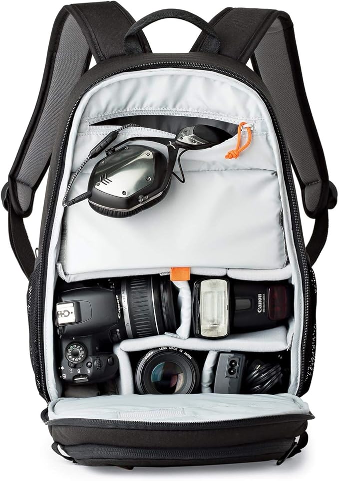 Lowepro Tahoe BP 150, Camera Bag, Lightweight Compact Camera Backpack for Cameras, CSC, DJI Spark Drone, Black, 27.5 x 21.7 x 40.3 cm, Medium LP36892-PWW | Stores DSLR with Lens Attached, CSC Camera, 10" Tablet, Lightweight Travel Design - Image 5