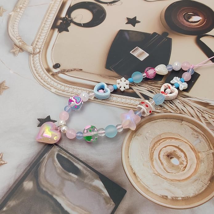 cioatu Phone Charms Cute Cherry Butterfly Cell Phone Lanyard Strap Wrist Strap for Bag Airpods Camera Pendants Decor - Image 2