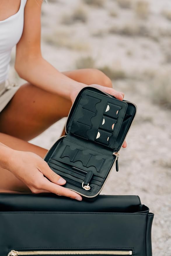 Compact Memory Card Holder & Battery Organizer Slim Travel Case with Secure Pockets for SD, MicroSD, and Camera Batteries Durable Protective Storage Wallet for Photographers On-The-Go – Black - Image 3