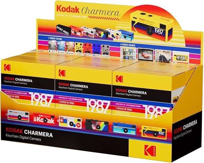 KODAK CHARMERA Keychain Digital Camera Blind Box Whole Set (6PC),Mini Camera,Digicam,Video Recording,Bag Charm,1.6 Megapixels,Micro SD Card Slot,for Beginners Teens and Adults - Image 2