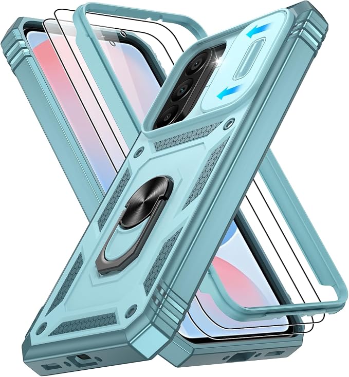 Gritup for Samsung A56 5G Case: Samsung-Galaxy-A56-Case with Screen Protector*2 | Magnetic Stand & Slide Camera Cover, Shock Proof Military-Grade para Galaxy-A 56 Cover, Green by Gritup