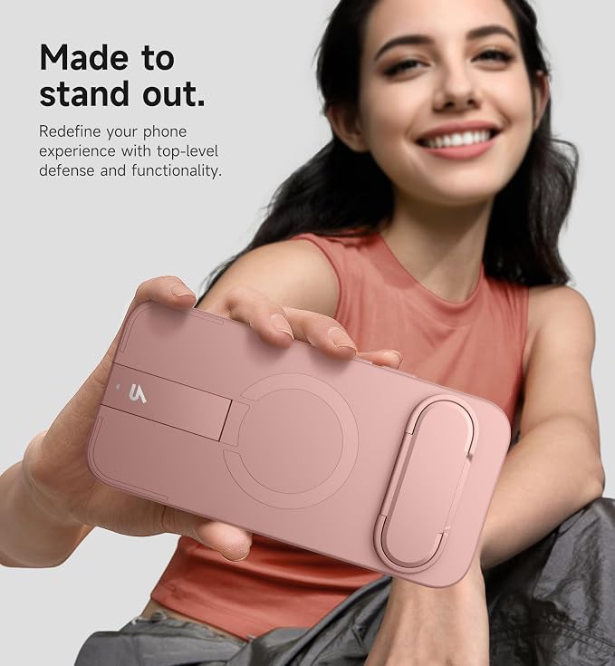 SURITCH for Google Pixel 10/10 Pro Phone Case, Compatible with MagSafe, Protective Cover with Camera Cover & Adjustable Metal Kickstand for Pixel 10/10 Pro 2025 -Pink - Image 7