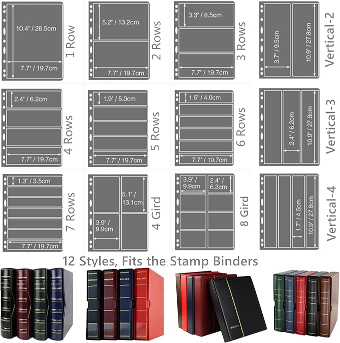 MUDOR Stamp Pages for Stamp Collection Album Binder Book, 10 Sheet 4 Grids | Stamp Sleeves 4 Pocket for Collectors ,Stamp Collecting Sheets Supplies,Professional Pack - Image 4