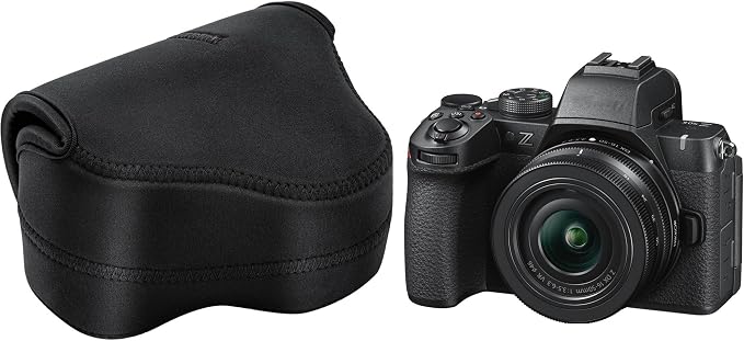 Neoprene Mirrorless Camera Case for Canon EOS R7 R10 +18-45mm Lens Z6III | for Nikon Z5 z5II Z6 Z6III +24-50mm Lens, Z50II +16-50mm Lens, 6mm thick Neoprene Camera Sleeve Pouch, Anti-Scratch by KIWIFOTOS