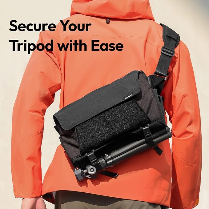 ULANZI BP11 8L Camera Sling Bag with Tripod Holder Everyday Carry | Lightweight Splash-Proof Anti-Theft Crossbody for DSLR/Mirrorless/ Laptop,Customizable Front Patch Pocket for Travel,Hiking - Image 3