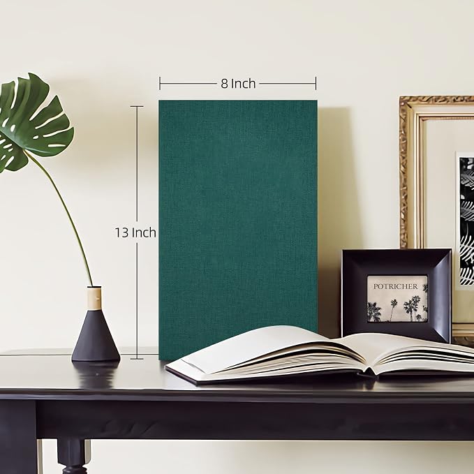 potricher Photo Album 4x6, 300 Pockets, Linen Cover, Dark Green | Small Capacity 4x6 Picture Albums with Horizontal Pockets, 4x6 Photo Book for Family, Wedding, Baby, Anniversary - Image 2