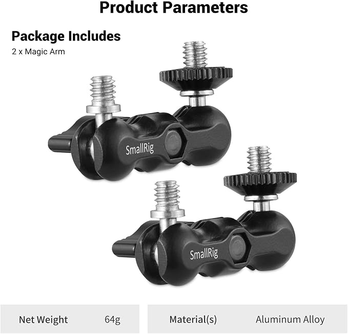 SmallRig Universal Magic Arm with Small Ballhead (2pcs) 2158 - Image 7