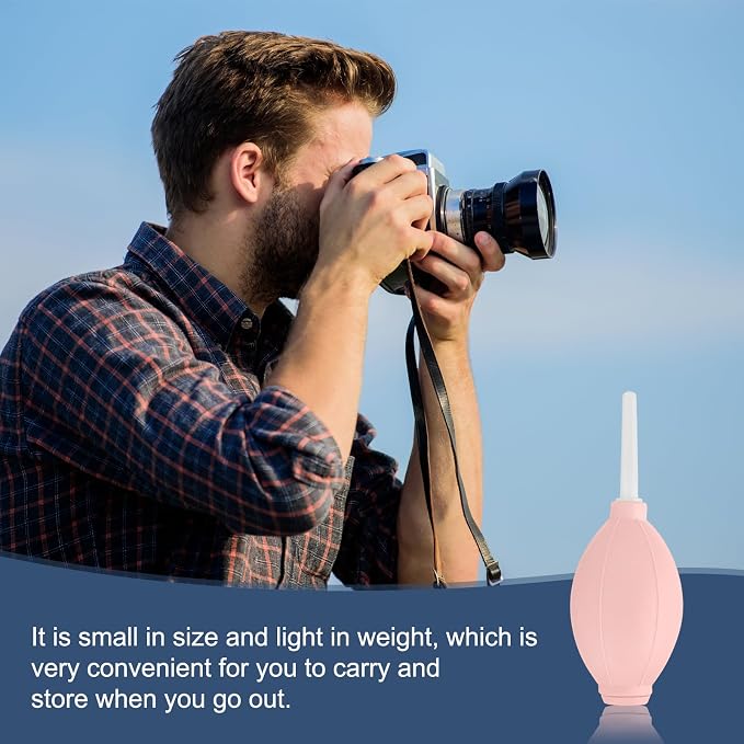 PATIKIL Soft Tip Air Blower Dust Blaster, 3 Pcs Rubber Bulb Air Pump Dust Blower Cleaner Cameras Lens Cleaning Tool with Long Nozzle for Camera Lens Computer Keyboard, Pink/White - Image 5
