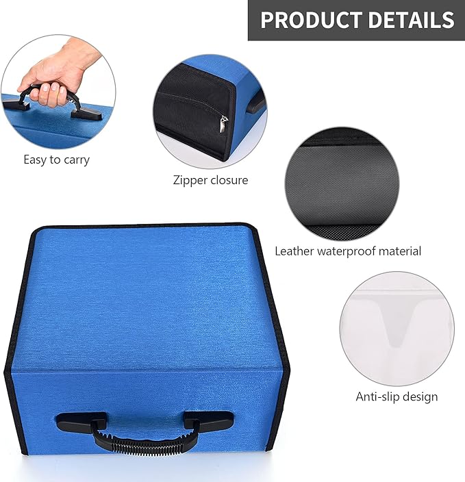 alavisxf xx CD Case, 432 Capacity Nylon Heavy Duty Organizer Wallet for Car | CD DVD Binder, Portable Handle, Zipper Closure, Anti-Slip Sleeves, Movie Media Disc Storage, for Home Office Travel - Image 2