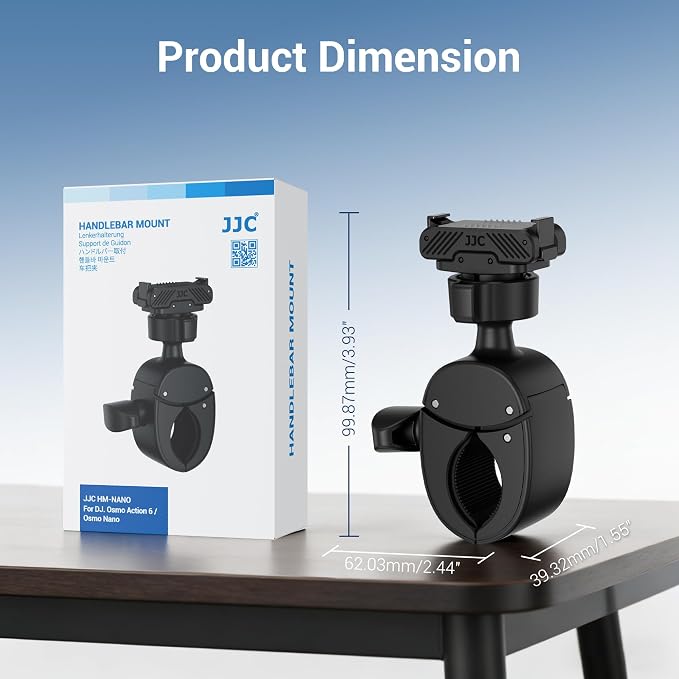 JJC Magnetic Bike Pole Mount for DJI Osmo Action 6 & Nano,with Ball Head | Handlebar Bike Pole Mount Motorcycle Clamp Mount,Lightweight ABS Crab Clamp for Round Pipe Tube Desk,w. Quick Release Mount - Image 6