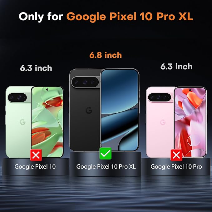 OMOTON 3+2 Pack for Google Pixel 10 Pro XL Screen Protector 6.8 Inch 2025 | 3 Tempered Glass Film and 2 Camera Lens Protector, Bubble-free, Easy Installation, Case Friendly, Not for Pixel 10 Pro/ 10 - Image 2