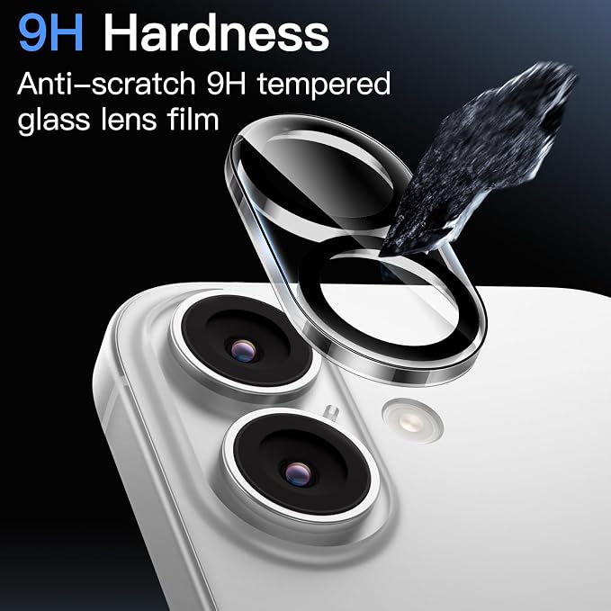 JETech Camera Lens Protector for iPhone 17, Clear, 3-Pack | 9H Tempered Glass, HD Clear, Anti-Scratch Protection, Night Shot Compatible, Case-Friendly - Image 4