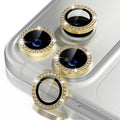 Misea Compatible for iPhone 17 Pro/iPhone 17 Pro Max Camera Lens Protector | 9H Tempered Glass Ultra HD Bling Camera Screen Protector Cover Metal Individual Ring Decoration Accessories, Gold Diamond by Misea