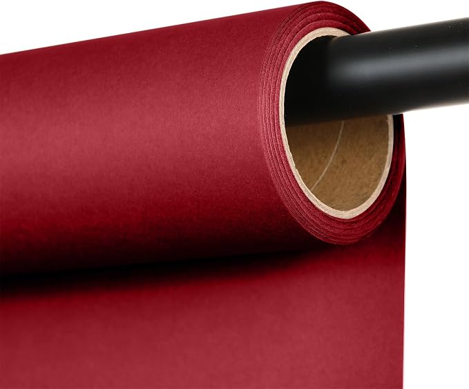 Burgundy Photo Backdrop Paper, Seamless Backdrop 53" x16.4' | Heavyweight matte backdrop paper with non-reflective surface for portraits, videos, product photos and studio photography. by Unknown
