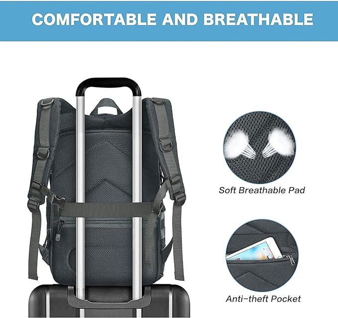 MOSISO Camera Backpack, DSLR/SLR/Mirrorless Tactical Camera Bag Case | Photography Bag with Laptop Compartment Compatible with Canon/Nikon/Sony, Gray - Image 7