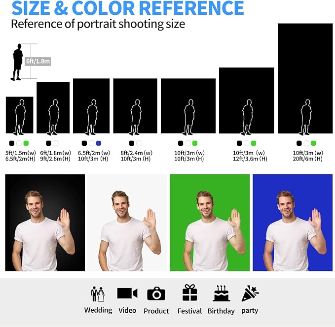 Hemmotop Chromakey Green Screen Backdrop, 6x9ft Background Fabric | Solid Chroma Green, Polyester Cloth, Perfect for Streaming Video Calls Zoom Studio, Ideal for Content Creators, Photography - Image 9