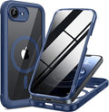 miracase for iPhone 17e & 16e Case with Built-in Private Screen Protector, [Magnetic with MagSafe] Full-Body Phone Cover Military Drop Proof 17 E/ 16 E Bumper 6.1 inch, Blue by Miracase