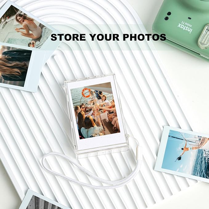 Picture Holder Storage Case for Fujifilm Instax Mini Film,3 inch Photo Pouch Instant Camera Film Accessories for Fujifilm Instax Mini EVO/40/90/12/11/9/8/7/7+/7s ect (2, Transparent) - Image 2