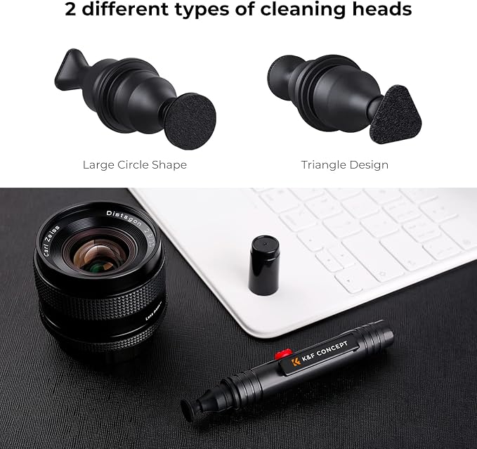 K&F Concept Lens Air Blower, Lens Cleaning Pen with Soft Brush, Double-Sided Carbon Head, Dust Blower for Camera Lens, Optical Lens, Glasses, Cosmos/Valve Index /PS4 PS5 VR Headset - Image 5