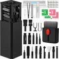 Upgrade Phone Cleaning Kit 47PCS, iPhone Cleaning Kit, Airbud AirPods Cleaning Kit, Keyboard, Charging Port Cleaner for Apple Lightning/Android USB-C - Includes Putty, Cloth & Wipes (Black) by HISSIMO