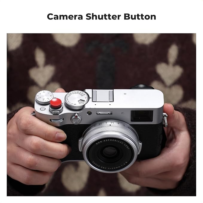 K&F CONCEPT Camera Shutter Button 3 PCS Red Quick Release Button Compatible with Fuji X-T5 X-T4 X-T30 X100VI X100V X-E4, Sony RX1RIII RX10VI RX10III RX100VII, Lei ca Q3 M10 M11, Compatible with Ni kon DF F3 - Image 8
