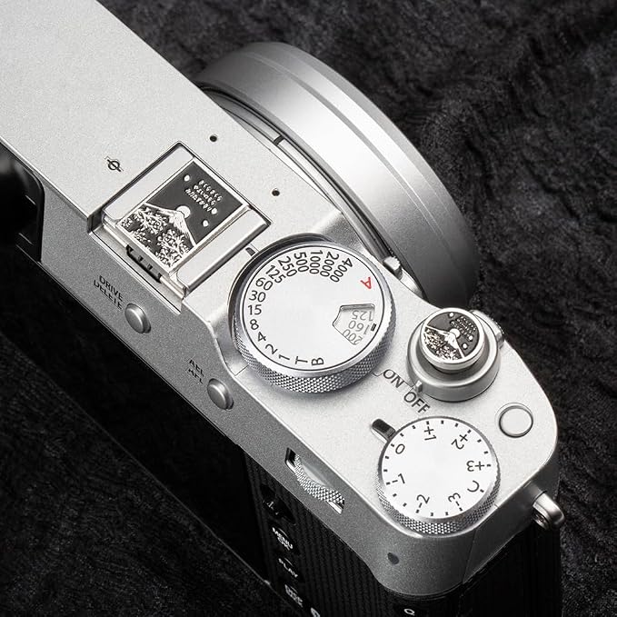 Falling Cherry Blossoms Camera Metal Hot Shoe Cover Shutter Button Set for Fujifilm x100vi xpro1 xt50 xt30 xt20 for Nikon (Aluminum Alloy-Set) - Image 6