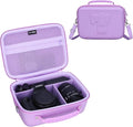 L LTGEM Hard Camera Case Compatible with Canon EOS Rebel T7, R50, R6 Mark II, R100, DSLR SLR Cameras, Lenses, and Tripods, Camera Travel Bag, Featuring 4 Dividers and a Shoulder Strap, Purple by LTGEM