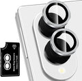 for Samsung Galaxy Z Fold 8 Camera Lens Protector, Individual Metal Ring Tempered Glass Lens Cover, [Strong Adsorption] Scratch Resistant Ultra-Thin HD Clear Lens Cover, 1 Set-Silvery by Btscase