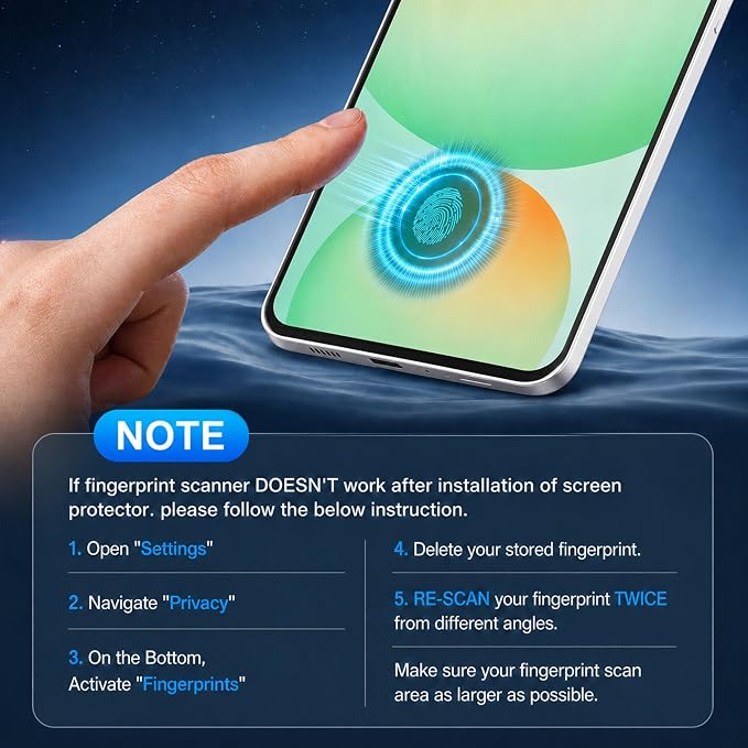 3 Pack for Samsung Galaxy S24 FE Screen Protector, 9H Tempered Glass Full Coverage, Case Friendly, HD Clear, Anti-Scratch, Fingerprint Compatible, Bubble-Free for S24 FE 5G 6.7” - Image 5