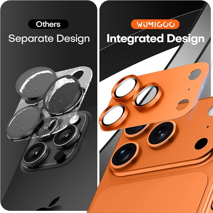 for iPhone 17 Pro Camera Lens Protector- Cosmic Orange | Aluminum Alloy, Tempered Glass Camera Cover, Nano Reinforced Adhesive, Accessories, Anti-Drop, Anti-Scratch, Case Friendly - Image 3