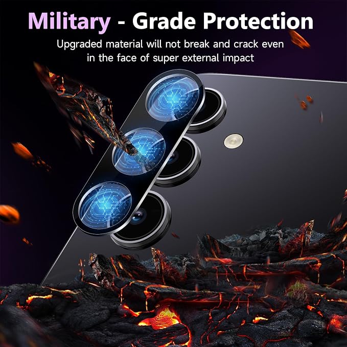 Samsung Galaxy A15 Privacy Screen Protector & Camera Lens Protector | 2+2 Pack, Fingerprint Unlock, 9H Tempered Glass Film, Anti Spy, Fit Lens Cutouts, Case Friendly, Anti-Scratch, Easy install - Image 5