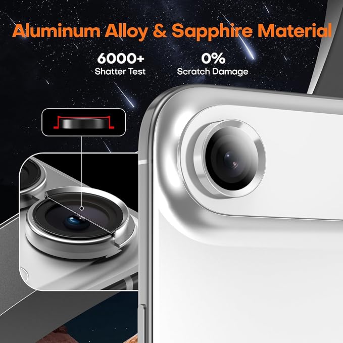 for iPhone Air Camera Lens Protector-Cloud White | Aluminum Alloy, Tempered Glass Camera Cover, Nano Reinforced Adhesive, Accessories, Anti-Drop, Anti-Scratch, Case Friendly - Image 5
