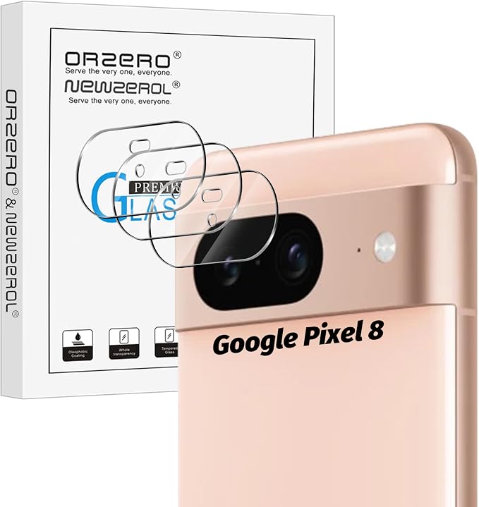 Orzero (3 Pack Compatible for Google Pixel 8 Tempered Glass Screen Protector, 2.5D Arc Edges 9H High Definition Anti-Scratch Bubble-Free by JumpIntoOrzeroLet%E2%80%99sExploreLikeNeverBefore