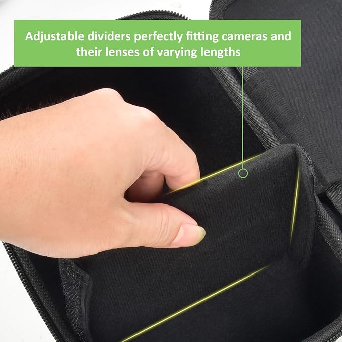 ALKOO Camera Bag for Canon T7/T100 & Sony a6400/a6700 | Padded Camera Bag, Adjustable Dividers for Body, Lens and Accessories, Shoulder Strap, Bag Only, Black - Image 6