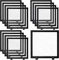 Harloon 12 Pcs 3D Floating Display Case, Black, 7 x 7 x 0.8, Square | 3D Floating Frame for Challenge Coins, Medallions, Fossils, Gemstones, Jewelry, Collectibles Shadow Box Display Holder by Muasung